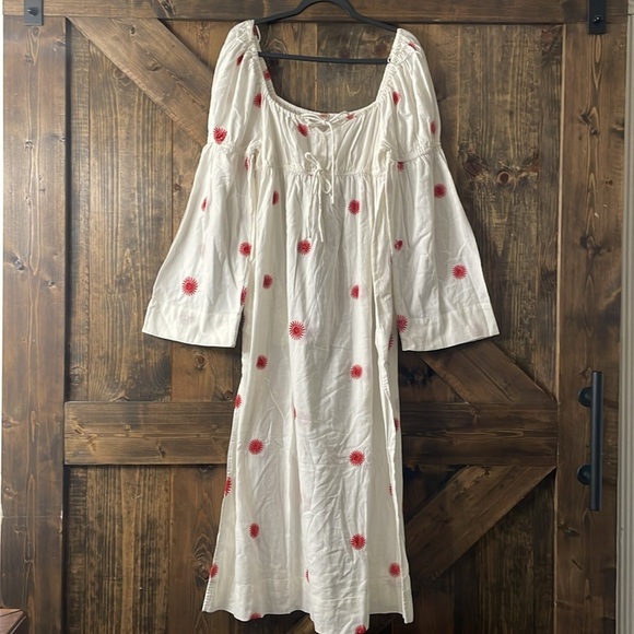 FREE PEOPLE Floral Embroidery Sun Midi Dress - Picture 3 of 11